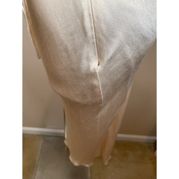 Shona Joy La Lune Tie Front Bias Midi Dress in Cream White Size 4 - Picture 6 of 12